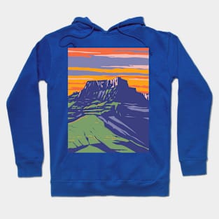 Drakensberg or Dragon Mountains in South Africa and Lesotho WPA Art Deco Poster Hoodie